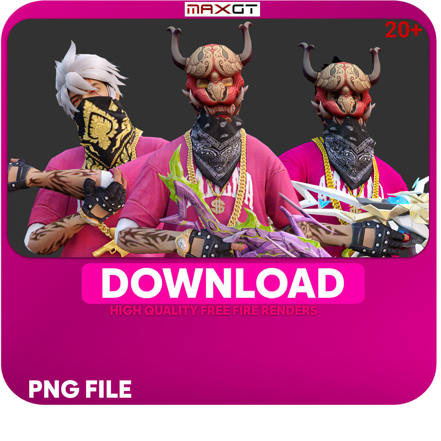 HIGH QUALITY FREE FIRE RENDERS